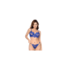 Ensemble sexy 3 pièces bleu intense avec dentelle effet cils 